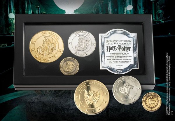 Harry Potter Replik Gringotts Bank Münzen Set