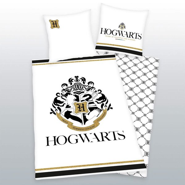 Harry Potter Bettwäsche Hogwarts (Gold) 135 x 200 cm / 80 x 80 cm