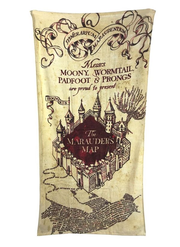 Harry Potter Handtuch Marauder's Map 150 x 75 cm