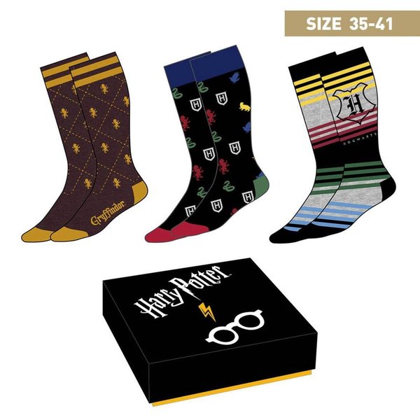 Harry Potter Socken 3er-Pack Crests 35-41