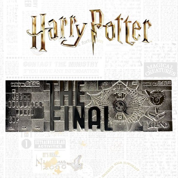 Harry Potter Replik Quidditch World Cup Ticket Limited Edition (versilbert)