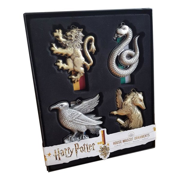 Harry Potter Christbaumschmuck 4er-Pack Hogwarts Mascots - Weihnachten