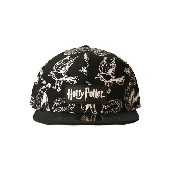 Harry Potter Snapback Cap Heraldic Animals BW