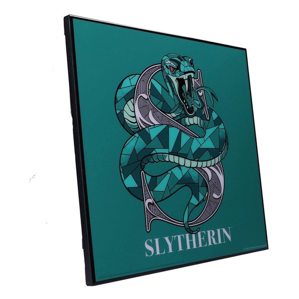 Harry Potter Crystal Clear Picture Wanddekoration Slytherin 32 x 32 cm