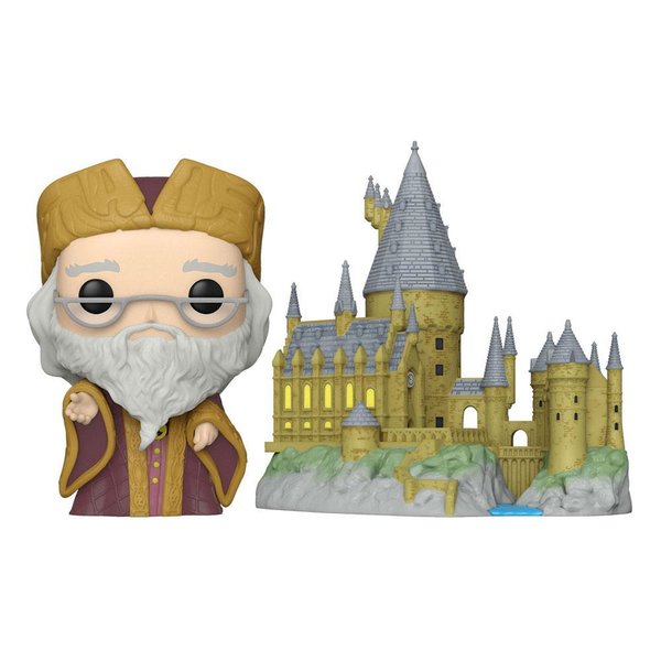 Harry Potter POP! Town Vinyl Figur Dumbledore w/Hogwarts 9 cm