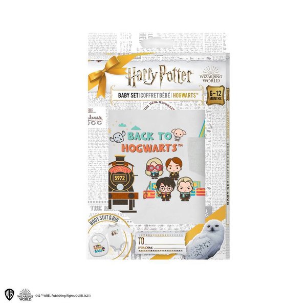 Harry Potter Hogwarts 6-12 Monate Babybody mit Lätzchen
