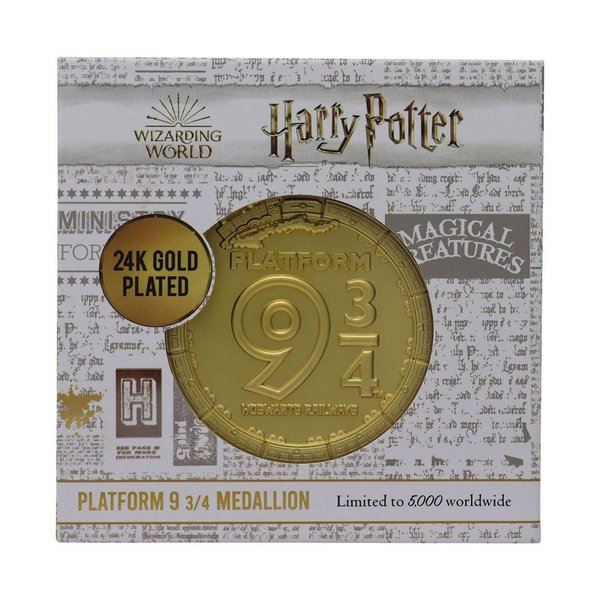Harry Potter Medaille Platform 9 3/4 Limited Edition (vergoldet)