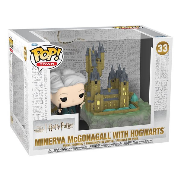 Harry Potter - Chamber of Secrets Anniversary POP! Town Vinyl Figur Minerva w/Hogwarts 9 cm