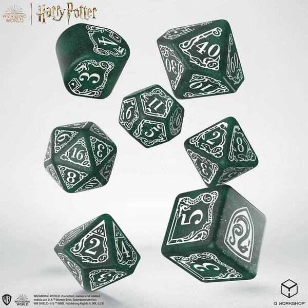Harry Potter Würfel Set Slytherin Modern Dice Set - Green (7)